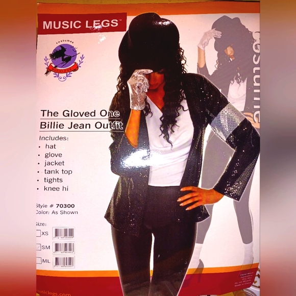 NIB The Gloved One Billie Jean outfit full costume SM - Picture 2 of 2